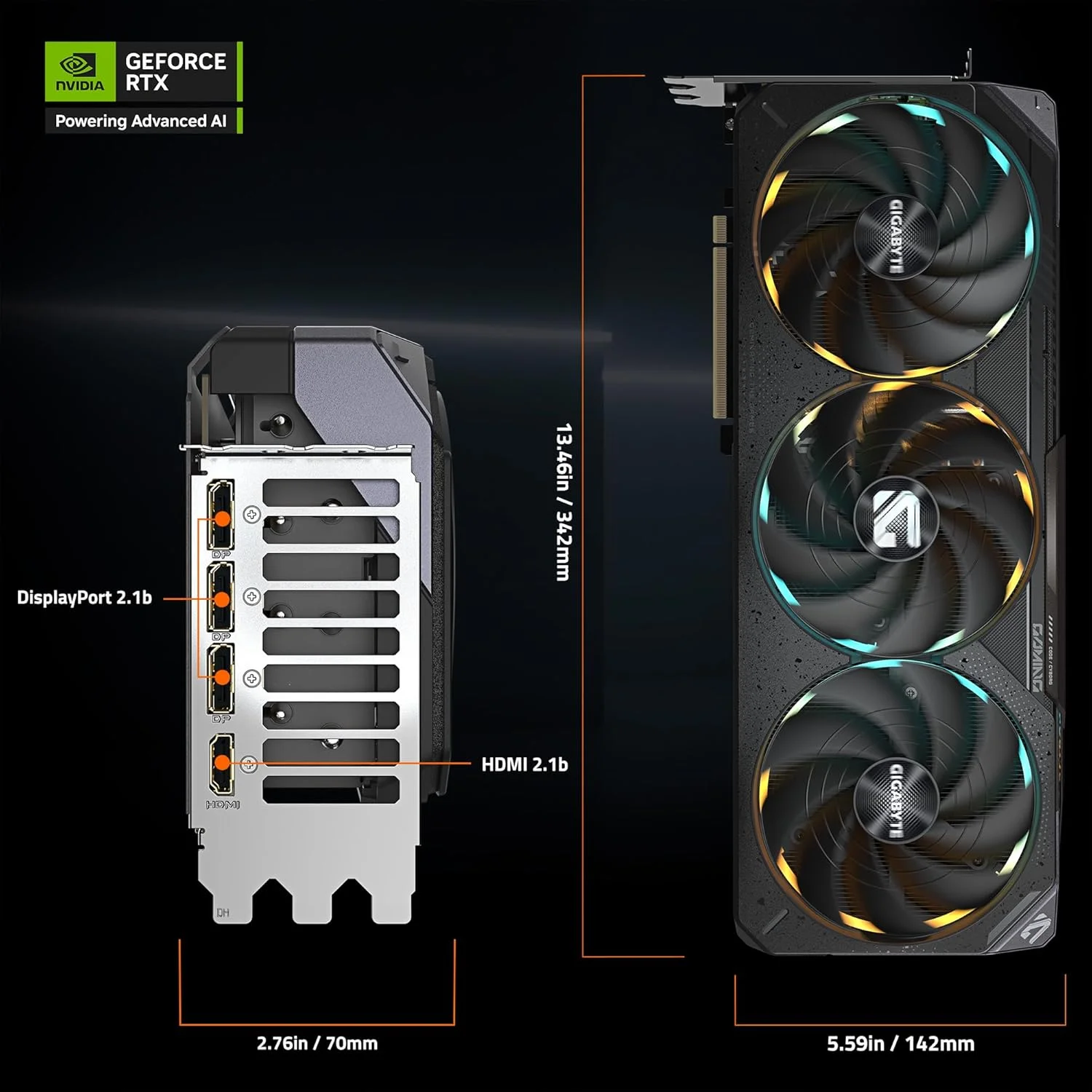 کارت گرافیک GIGABYTE GeForce RTX 5080 Gaming OC 16G، سیستم خنک کننده WINDFORCE، حافظه 16 گیگابایتی 256 بیتی GDDR7، کارت گرافیک GV-N5080GAMING OC-16GD