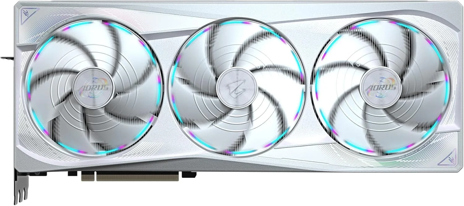 کارت گرافیک GIGABYTE AORUS GeForce RTX 5090 Master ICE 32G، سیستم خنک کننده WINDFORCE، حافظه 32 گیگابایت 512 بیتی GDDR7، کارت ویدیویی GV-N5090AORUSM ICE-32GD