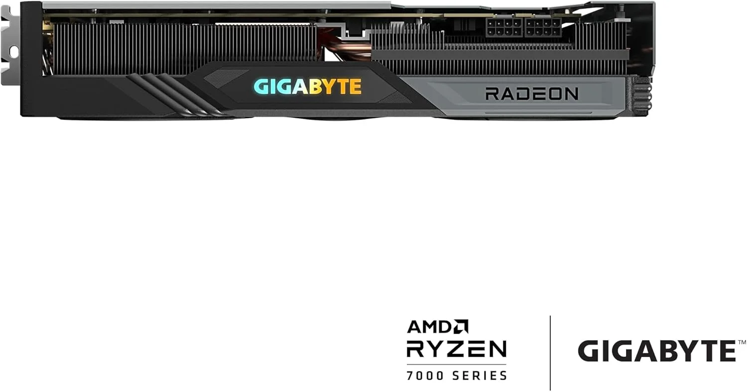کارت گرافیک گیگابایت Radeon RX 7700 XT Gaming OC 12G، سه فن WINDFORCE، حافظه 12 گیگابایتی 192 بیتی GDDR6، کارت ویدیویی GV-R77XTGAMING OC-12GD
