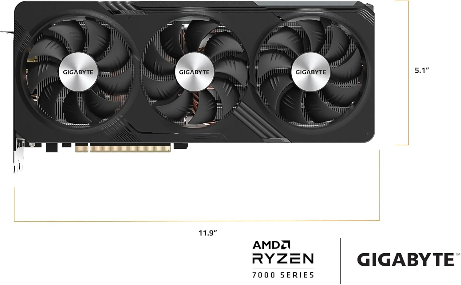 کارت گرافیک گیگابایت Radeon RX 7800 XT Gaming OC 16G، سه فن WINDFORCE، حافظه 16 گیگابایت 256 بیتی GDDR6، کارت ویدیویی GV-R78XTGAMING OC-16GD