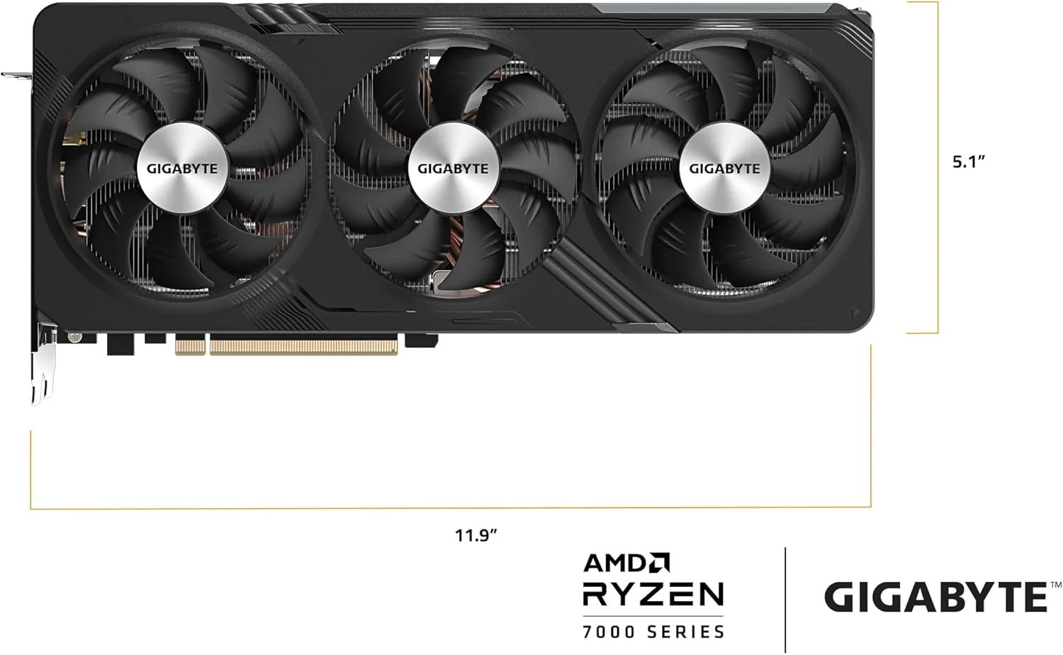 کارت گرافیک گیگابایت Radeon RX 7700 XT Gaming OC 12G، سه فن WINDFORCE، حافظه 12 گیگابایتی 192 بیتی GDDR6، کارت ویدیویی GV-R77XTGAMING OC-12GD