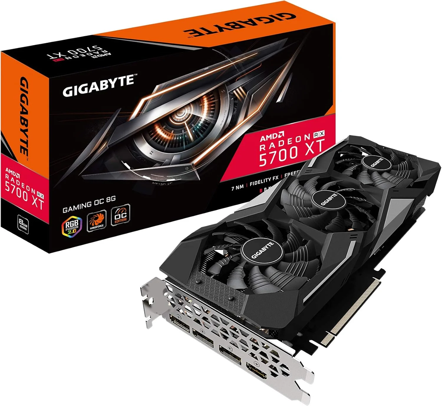 کارت گرافیک گیگابایت Gv-R57XTGAMING OC-8GD Radeon Rx 5700 Xt Gaming OC 8G، PCIe 4.0، 8 گیگابایت GDDR6 256 بیتی