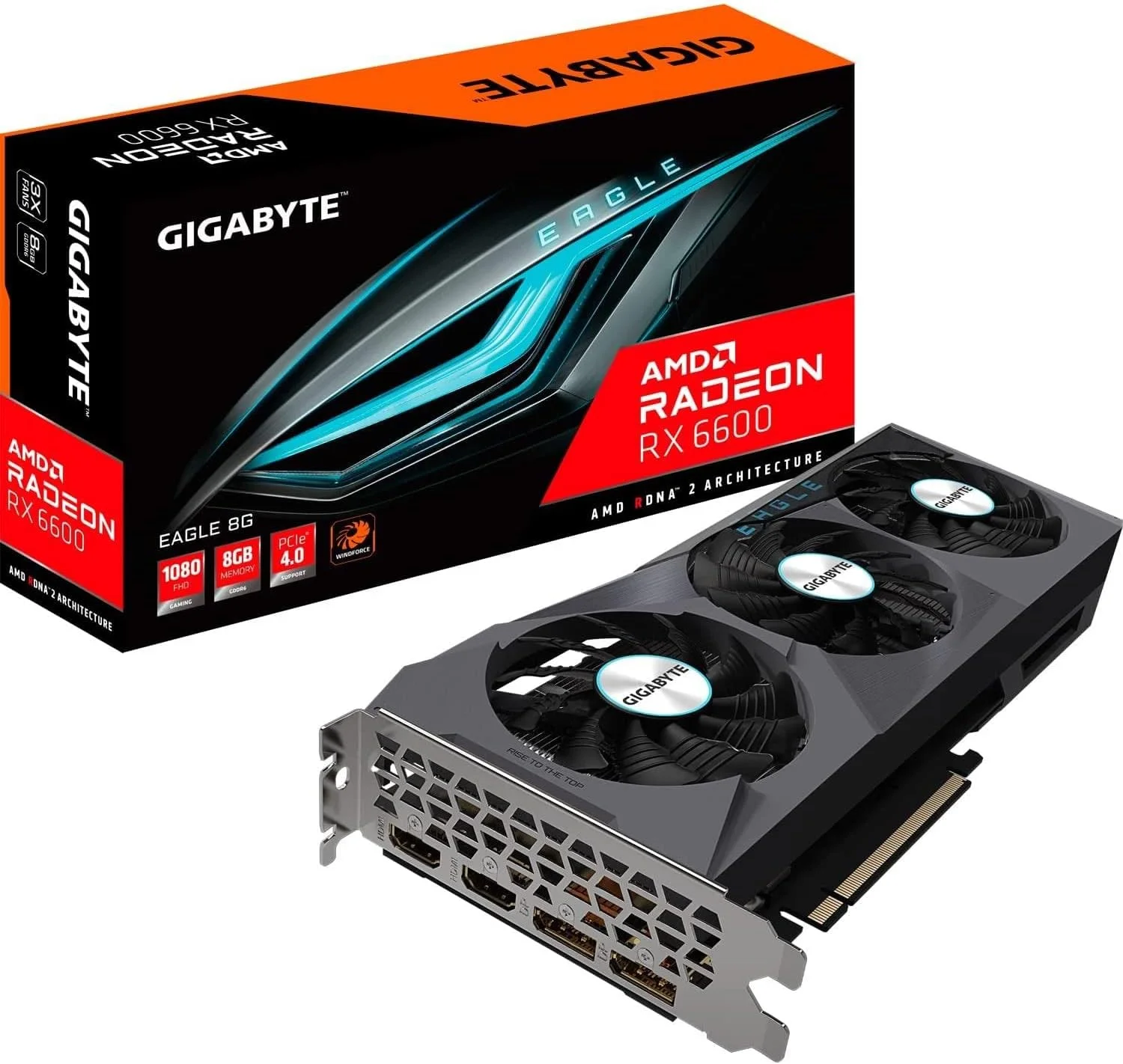 کارت گرافیک گیگابایت Radeon RX 6600 EAGLE 8GB، GV-R66EAGLE-8GD