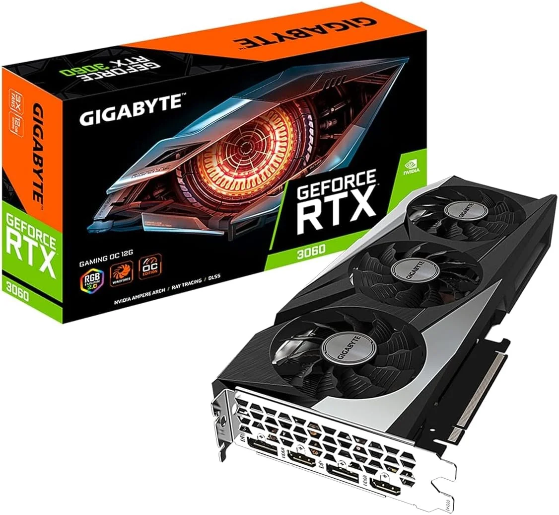 کارت گرافیک GIGABYTE GeForce RTX 3060 Gaming OC 12G (REV2.0)، فن های 3X WINDFORCE، حافظه 12 گیگابایتی GDDR6 192 بیتی، کارت گرافیک GV-N3060GAMING OC-12GD REV2.0