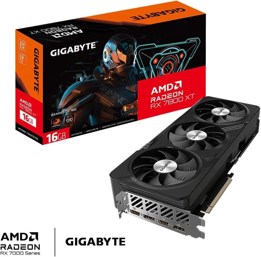 کارت گرافیک گیگابایت Radeon RX 7800 XT GAMING OC 16GB - 16GB GDDR6 256-bit، سیستم خنک کننده Windforce، صفحه پشتی فلزی، DP 2.1، HDMI 2.1، معماری AMD RDNA 3، GV-R78XTGAMING OC-16GD کارت گرافیک گیگابایت Radeon RX 7800 XT GAMING OC 16GB - 16GB GDDR6 256-bit، سیستم خنک کننده Windforce، صفحه پشتی فلزی، DP 2.1، HDMI 2.1، معماری AMD RDNA 3، GV-R78XTGAMING OC-16GD