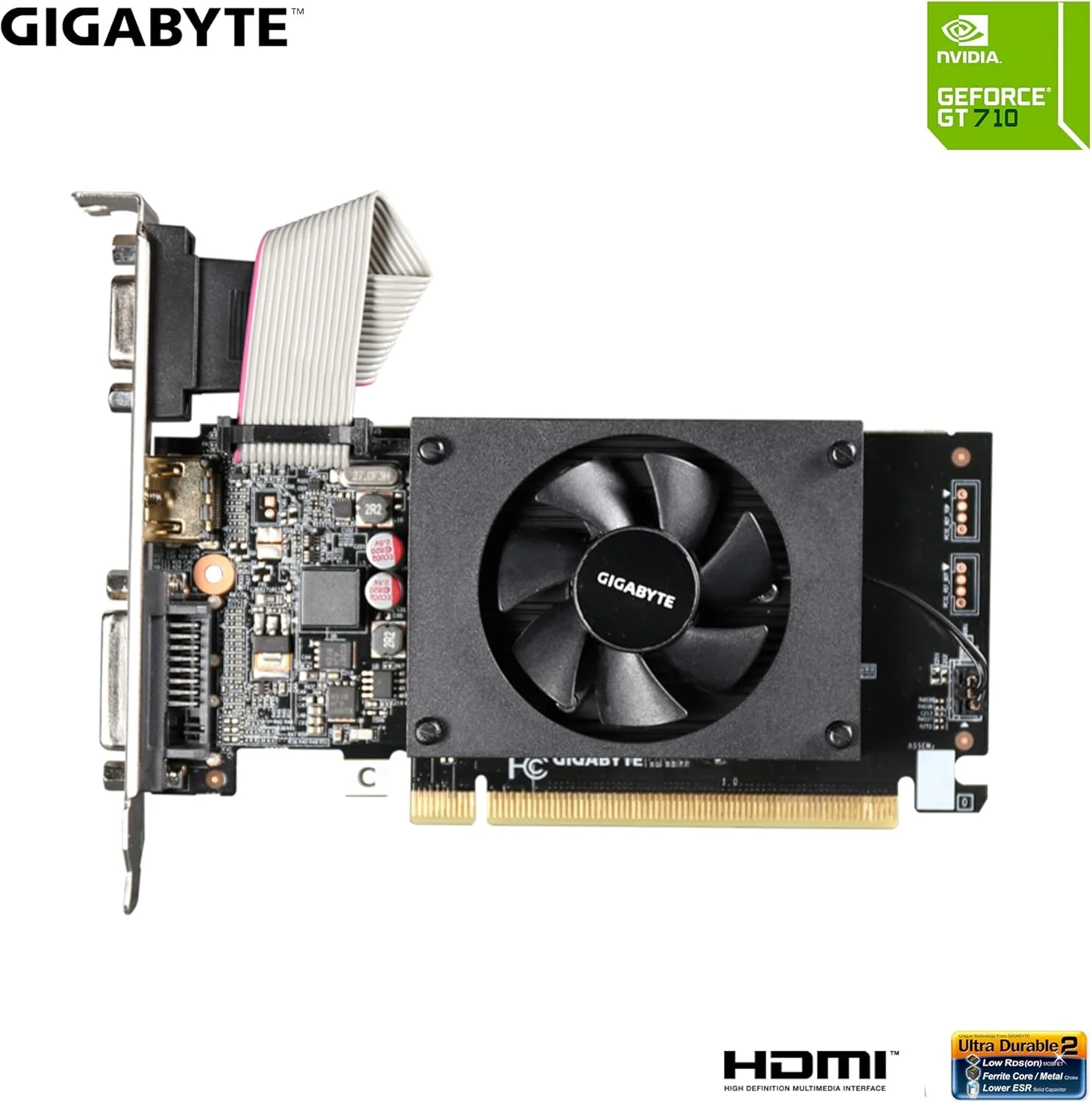 کارت گرافیک گیگابایت 2GB RAM DDR3 SDRAM مدل GV-N710D3-2GL REV2.0