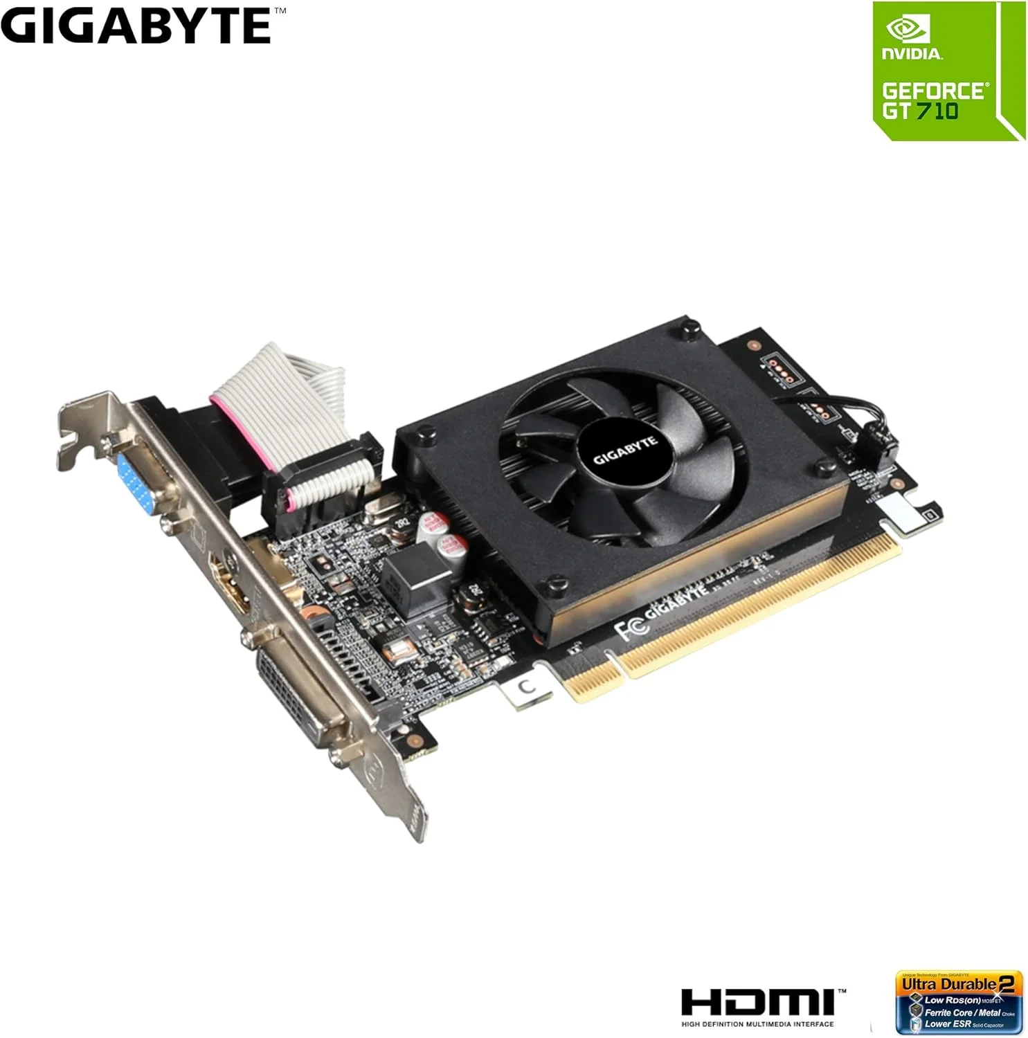 کارت گرافیک گیگابایت 2GB RAM DDR3 SDRAM مدل GV-N710D3-2GL REV2.0