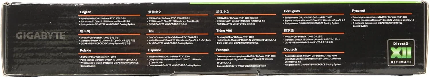 کارت گرافیک گیگابایت GBT RTX3060 12GB Windforce OC 2.0