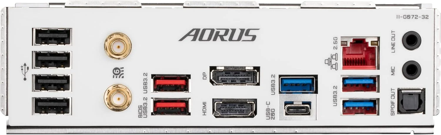 مادربرد گیگابایت Z790 AORUS ELITE AX ICE - پشتیبانی از پردازنده های نسل سیزدهم اینتل Core، VRM دیجیتال 16+1+2 فاز، DDR5 تا 7600 مگاهرتز، 4xPCIe 4.0 M.2، Wi-Fi 6E، LAN 2.5GbE، USB 3.2 Gen 2