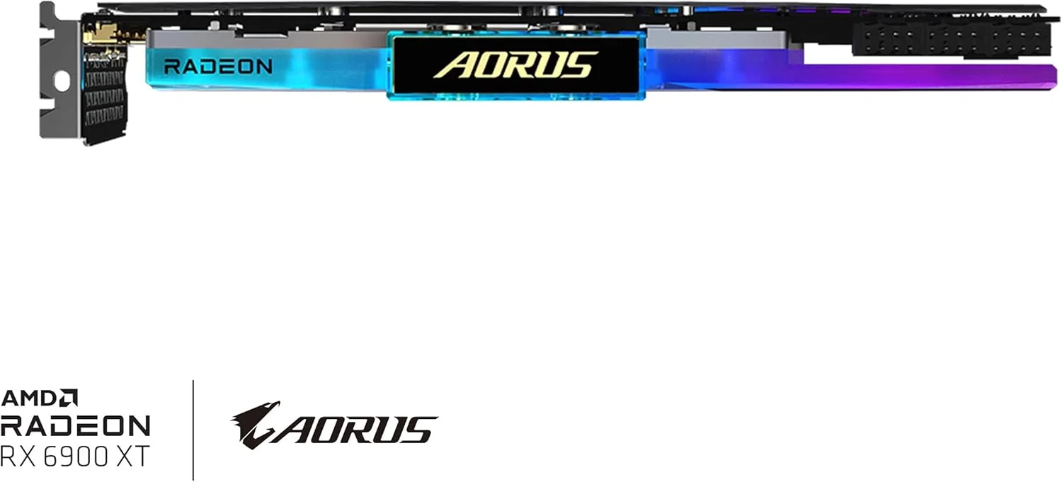 کارت گرافیک گیگابایت AORUS Radeon RX 6900 XT Xtreme WATERFORCE WB 16G، سیستم خنک کننده بلوک آبی WATERFORCE، حافظه 16 گیگابایتی 256 بیتی GDDR6، کارت ویدیویی GV R69XTAORUSX WB 16GD