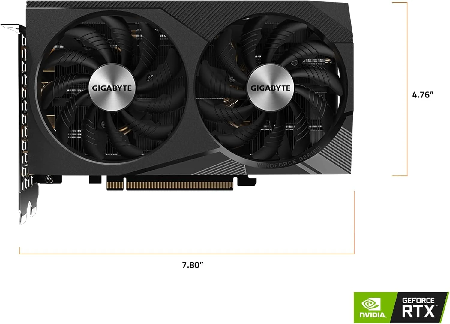 کارت گرافیک GIGABYTE GeForce RTX 3060 WINDFORCE OC 12G (REV2.0)، فن های 2X WINDFORCE، حافظه 12 گیگابایتی GDDR6 192 بیتی، کارت گرافیک GV-N3060WF2OC-12GD REV2.0