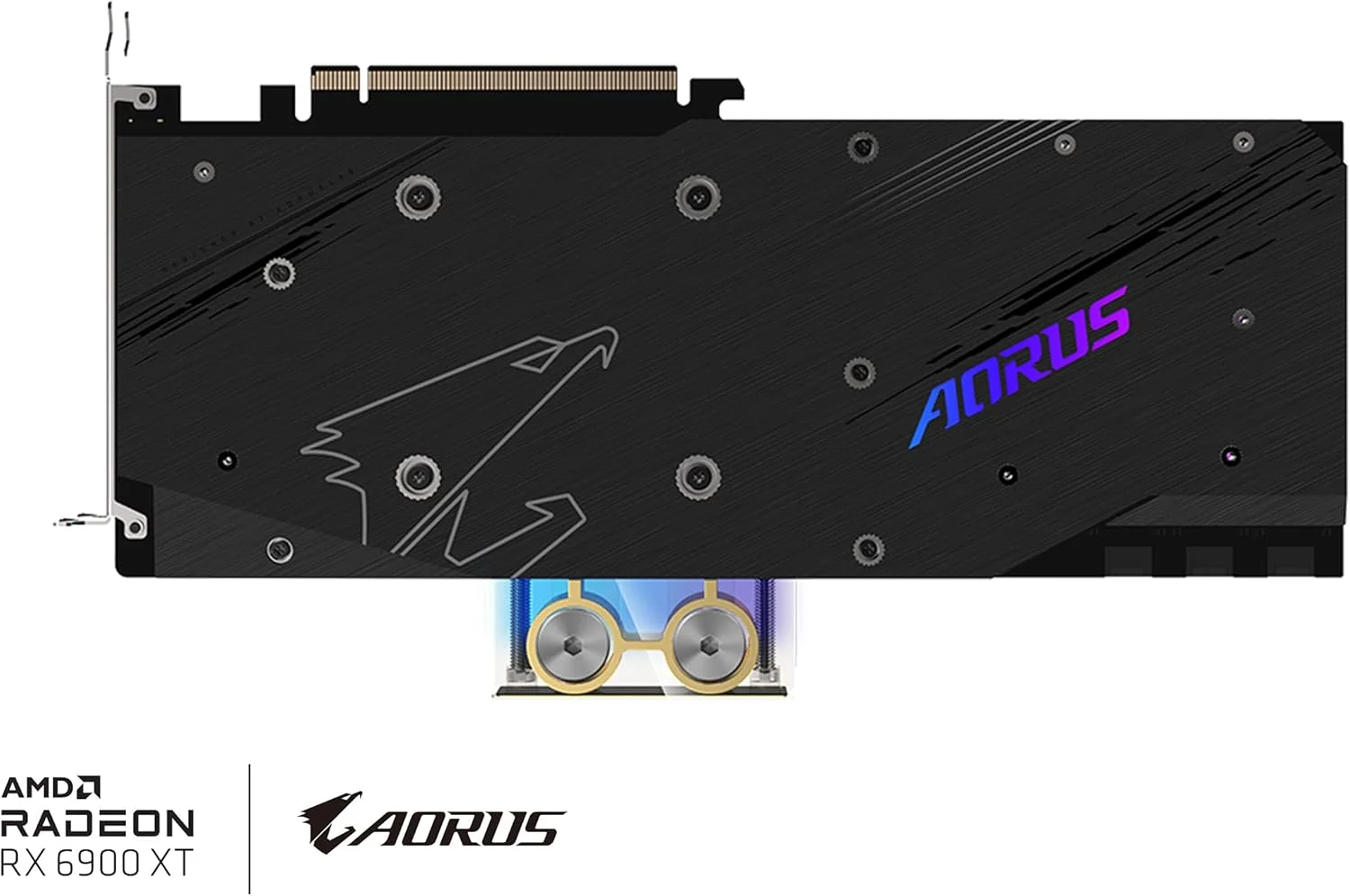 کارت گرافیک گیگابایت AORUS Radeon RX 6900 XT Xtreme WATERFORCE WB 16G، سیستم خنک کننده بلوک آبی WATERFORCE، حافظه 16 گیگابایتی 256 بیتی GDDR6، کارت ویدیویی GV R69XTAORUSX WB 16GD