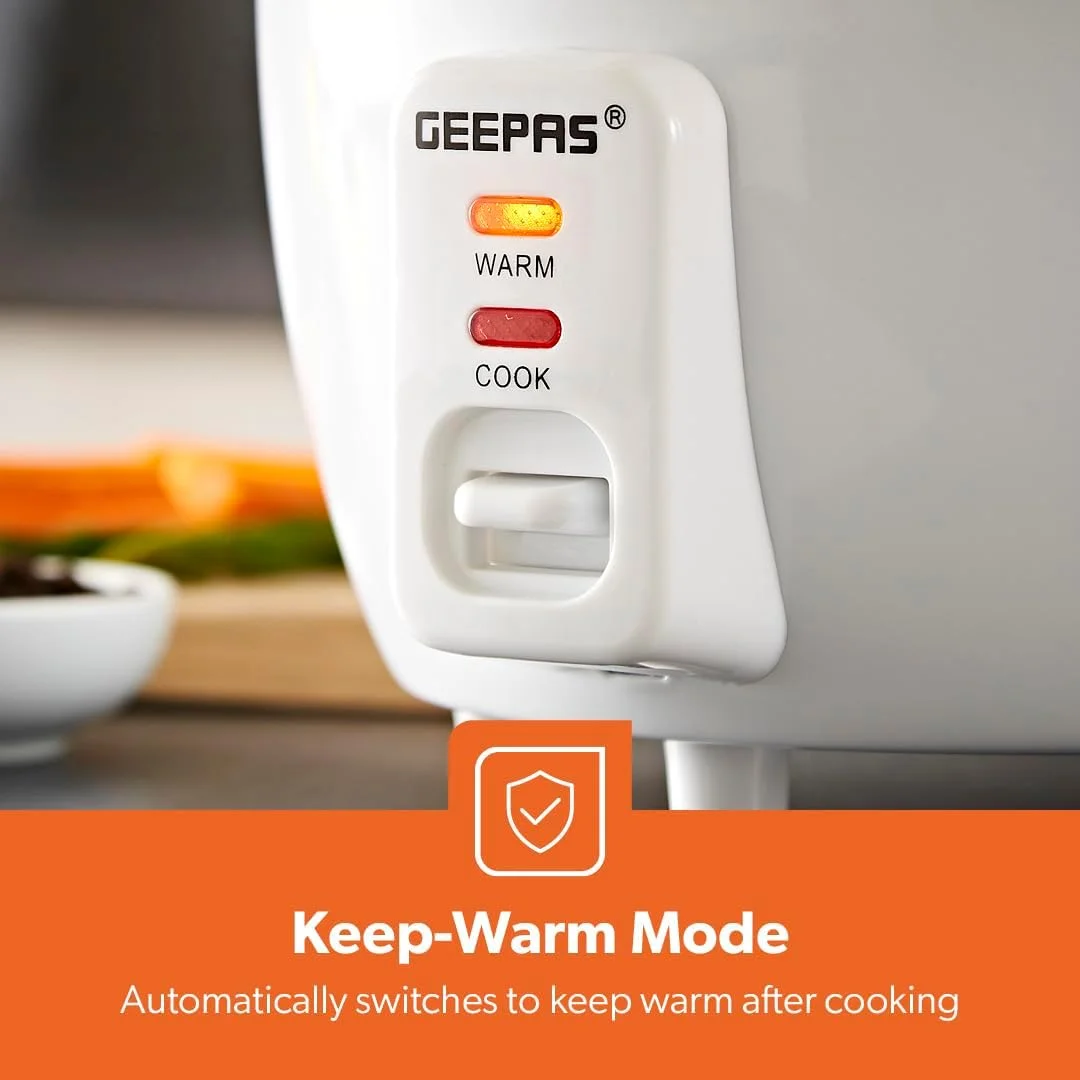 پلوپز 400 وات Geepas با قابلمه نچسب، ظرفیت 1 لیتر، GRC4325H پلوپز 400 وات Geepas با قابلمه نچسب، ظرفیت 1 لیتر، GRC4325H