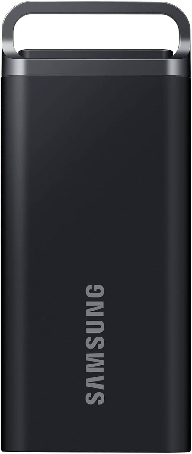 حافظه اس اس دی اکسترنال سامسونگ مدل Portable SSD T5 EVO با ظرفیت 4 ترابایت، USB 3.2 Gen 1، سرعت خواندن و نوشتن تا 460 مگابایت بر ثانیه، USB-C، مناسب برای مک، کامپیوتر، اندروید، تلویزیون های هوشمند و کنسول های بازی