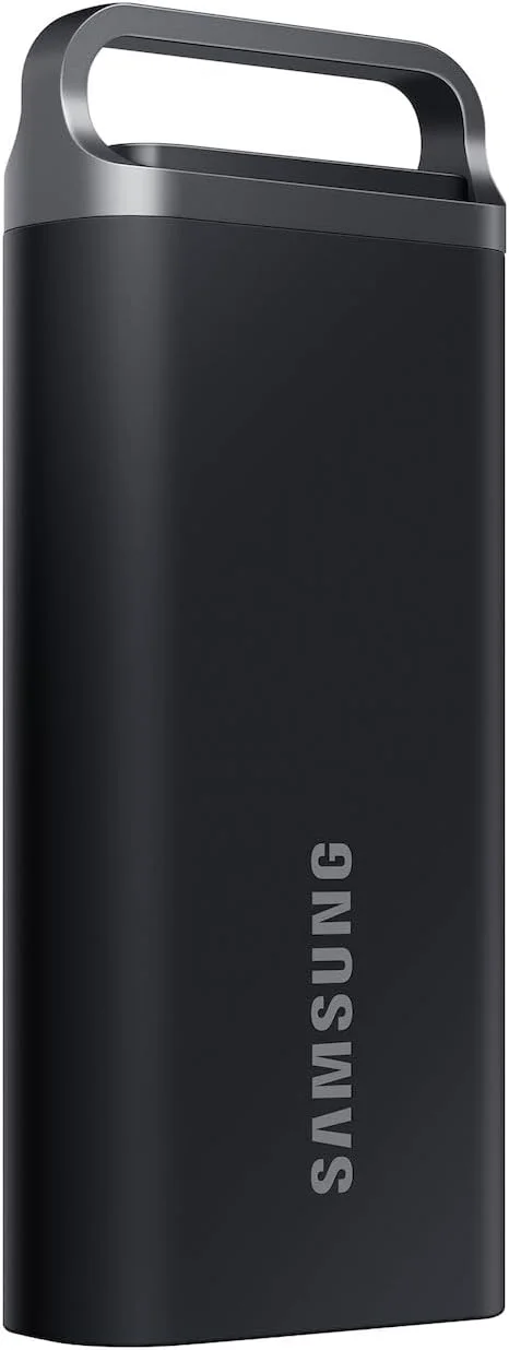 حافظه اس اس دی اکسترنال سامسونگ مدل Portable SSD T5 EVO با ظرفیت 2 ترابایت، USB 3.2 Gen 1، سرعت خواندن و نوشتن تا 460 مگابایت بر ثانیه، USB-C، مناسب برای مک، کامپیوتر، اندروید، تلویزیون های هوشمند و کنسول های بازی
