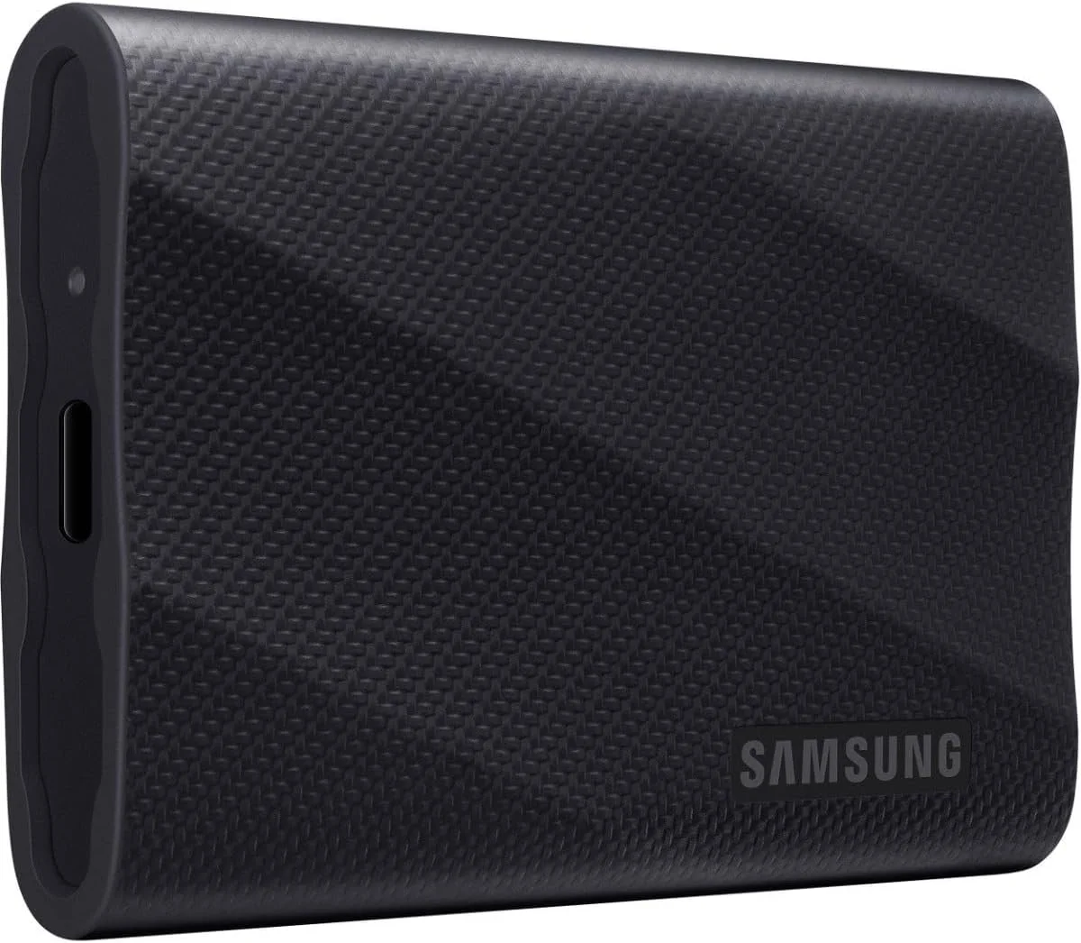 حافظه اس اس دی اکسترنال سامسونگ مدل Portable T9 با ظرفیت 1 ترابایت، USB 3.2 Gen 2x2، سرعت خواندن/نوشتن 2000 مگابایت بر ثانیه، مشکی، MU-PG1T0B/WW