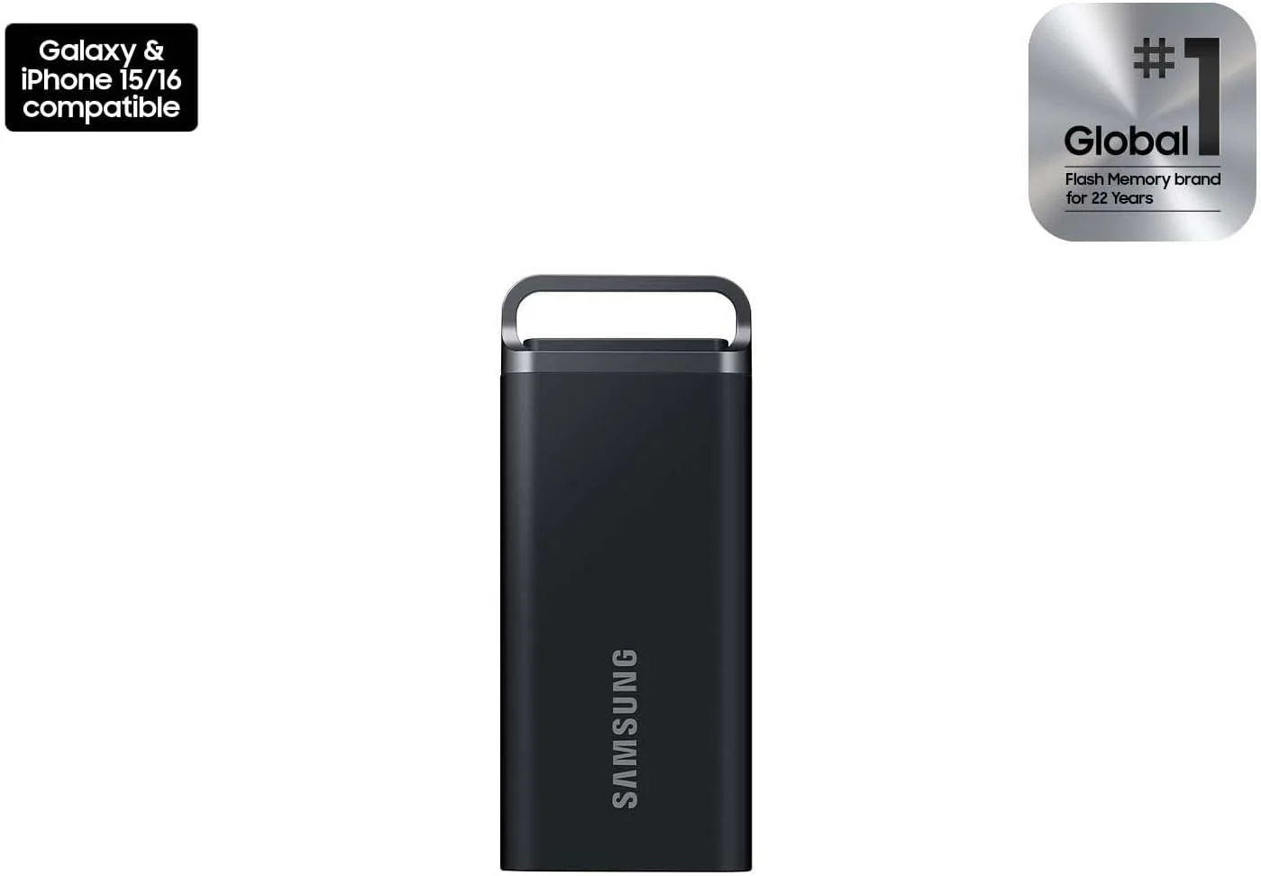 حافظه اس اس دی اکسترنال قابل حمل سامسونگ T5 EVO با ظرفیت 8 ترابایت، USB 3.2 Gen 1، سرعت خواندن ترتیبی تا 460 مگابایت بر ثانیه، مناسب برای بازی و تولید محتوا، مدل MU-PH8T0S/AM، رنگ مشکی حافظه اس اس دی اکسترنال قابل حمل سامسونگ T5 EVO با ظرفیت 8 ترابایت، USB 3.2 Gen 1، سرعت خواندن ترتیبی تا 460 مگابایت بر ثانیه، مناسب برای بازی و تولید محتوا، مدل MU-PH8T0S/AM، رنگ مشکی