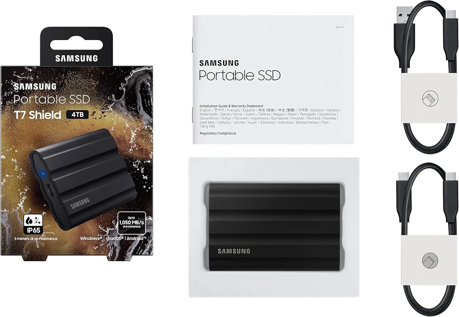 حافظه اس اس دی اکسترنال سامسونگ مدل T7 Shield با ظرفیت 4 ترابایت - USB 3.2 Gen.2 رنگ مشکی (MU-PE4T0S/EU) حافظه اس اس دی اکسترنال سامسونگ مدل T7 Shield با ظرفیت 4 ترابایت - USB 3.2 Gen.2 رنگ مشکی (MU-PE4T0S/EU)
