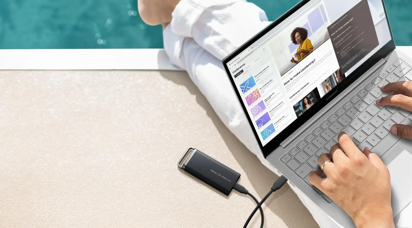 حافظه اس اس دی اکسترنال قابل حمل سامسونگ T5 EVO با ظرفیت 8 ترابایت، USB 3.2 Gen 1، سرعت خواندن ترتیبی تا 460 مگابایت بر ثانیه، مناسب برای بازی و تولید محتوا، مدل MU-PH8T0S/AM، رنگ مشکی حافظه اس اس دی اکسترنال قابل حمل سامسونگ T5 EVO با ظرفیت 8 ترابایت، USB 3.2 Gen 1، سرعت خواندن ترتیبی تا 460 مگابایت بر ثانیه، مناسب برای بازی و تولید محتوا، مدل MU-PH8T0S/AM، رنگ مشکی