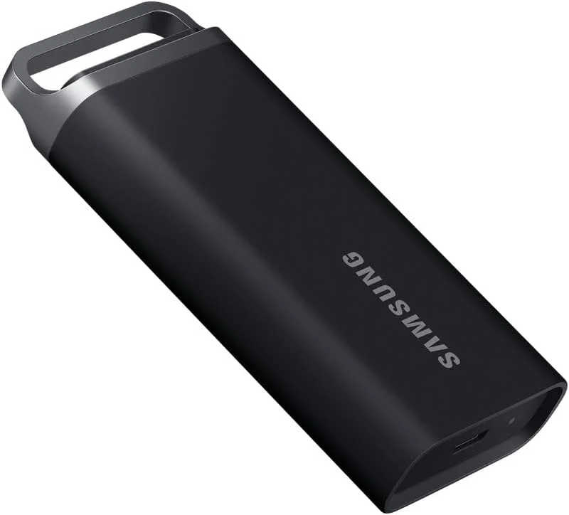 حافظه اس اس دی اکسترنال سامسونگ مدل Portable SSD T5 EVO با ظرفیت 8 ترابایت، USB 3.2 Gen 1، سرعت خواندن و نوشتن تا 460 مگابایت بر ثانیه، USB-C، مناسب برای مک، کامپیوتر، اندروید، تلویزیون های هوشمند و کنسول های بازی