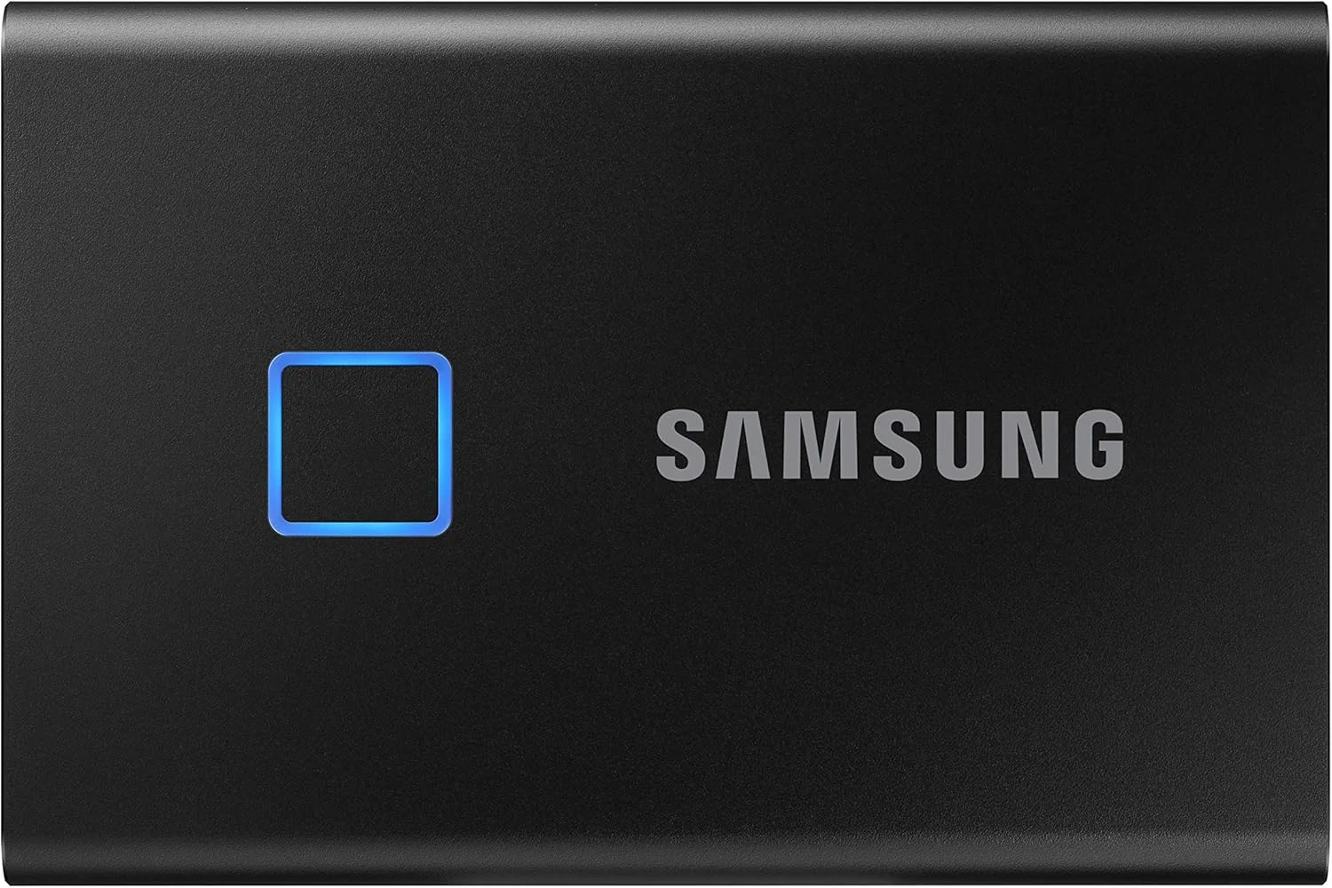حافظه اس اس دی اکسترنال سامسونگ مدل MU-PC1T0K/WW T7 TOUCH با USB 3.2 و امنیت اثر انگشت و رمز عبور - 1 ترابایت، مشکی