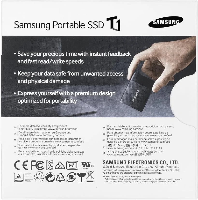 SAMSUNG [توقف تولید] T1 Portable 500GB USB 3.0 External SSD (MU-PS500B/AM)