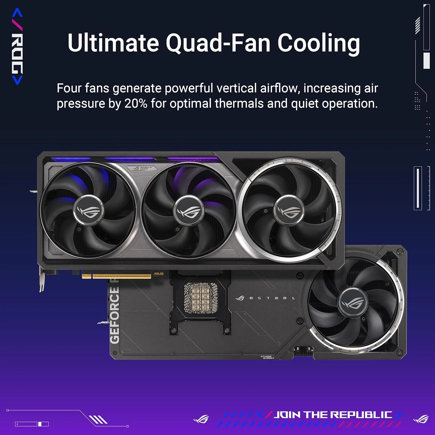 کارت گرافیک گیمینگ ایسوس ROG Astral GeForce RTX™ 5090 OC Edition (PCIe® 5.0, 32GB GDDR7, HDMI®/DP 2.1, 3.8-Slot, طراحی 4 فن, فن های Axial-tech, محفظه بخار ثبت شده, پد حرارتی تغییر فاز GPU) کارت گرافیک گیمینگ ایسوس ROG Astral GeForce RTX™ 5090 OC Edition (PCIe® 5.0, 32GB GDDR7, HDMI®/DP 2.1, 3.8-Slot, طراحی 4 فن, فن های Axial-tech, محفظه بخار ثبت شده, پد حرارتی تغییر فاز GPU)