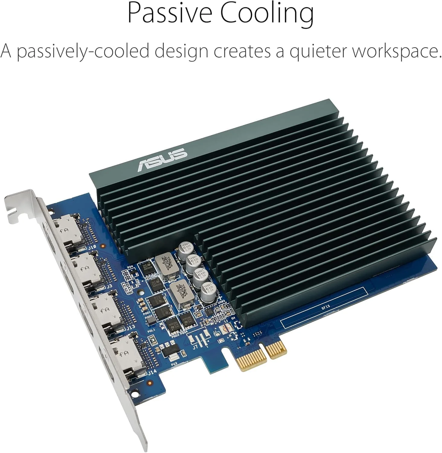 کارت گرافیک ایسوس GT730 2GB GDDR5 با 4 پورت – PCIe 2.0، Low Profile، خنک کننده بی صدا کارت گرافیک ایسوس GT730 2GB GDDR5 با 4 پورت – PCIe 2.0، Low Profile، خنک کننده بی صدا