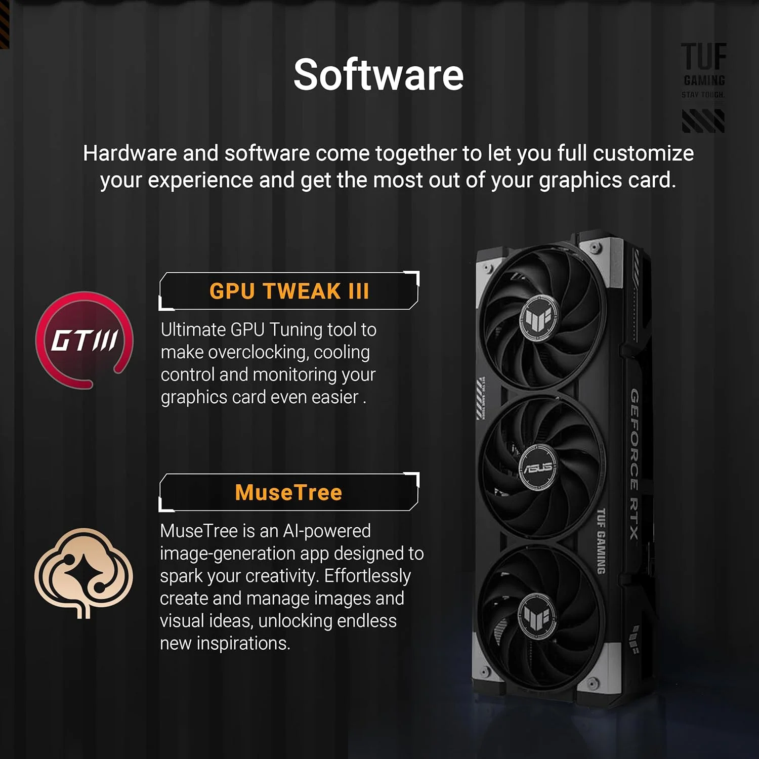 کارت گرافیک گیمینگ ایسوس TUF Gaming GeForce RTX 5060 Ti OC Edition با 16 گیگابایت حافظه GDDR7 (Nvidia GeForce RTX5060Ti DLSS 4، طراحی 3.1 اسلات، PCIe 5.0، 3x DisplayPort 2.1b، 1x HDMI 2.1b، TUF-RTX5060TI-O16G-GAMING) کارت گرافیک گیمینگ ایسوس TUF Gaming GeForce RTX 5060 Ti OC Edition با 16 گیگابایت حافظه GDDR7 (Nvidia GeForce RTX5060Ti DLSS 4، طراحی 3.1 اسلات، PCIe 5.0، 3x DisplayPort 2.1b، 1x HDMI 2.1b، TUF-RTX5060TI-O16G-GAMING)