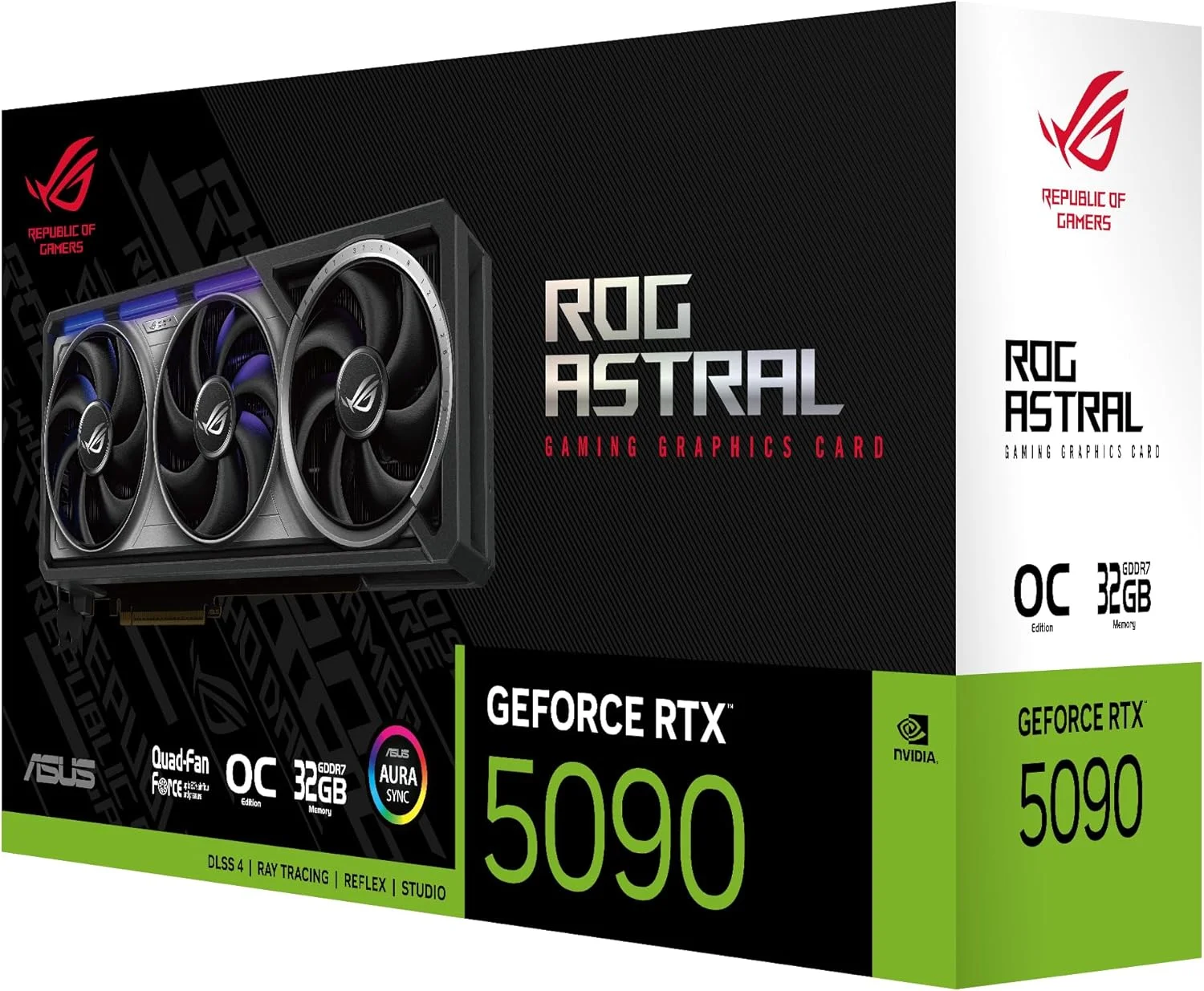 کارت گرافیک گیمینگ ایسوس ROG Astral GeForce RTX™ 5090 OC Edition (PCIe® 5.0, 32GB GDDR7, HDMI®/DP 2.1, 3.8-Slot, طراحی 4 فن, فن های Axial-tech, محفظه بخار ثبت شده, پد حرارتی تغییر فاز GPU) کارت گرافیک گیمینگ ایسوس ROG Astral GeForce RTX™ 5090 OC Edition (PCIe® 5.0, 32GB GDDR7, HDMI®/DP 2.1, 3.8-Slot, طراحی 4 فن, فن های Axial-tech, محفظه بخار ثبت شده, پد حرارتی تغییر فاز GPU)