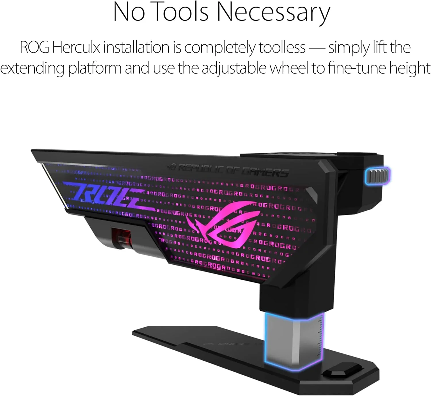 نگهدارنده کارت گرافیک ASUS ROG Herculx (ساخته شده از آلیاژ روی جامد، نصب آسان بدون ابزار، دارای تراز، ارتفاع قابل تنظیم، سازگاری گسترده، Aura Sync RGB) نگهدارنده کارت گرافیک ASUS ROG Herculx (ساخته شده از آلیاژ روی جامد، نصب آسان بدون ابزار، دارای تراز، ارتفاع قابل تنظیم، سازگاری گسترده، Aura Sync RGB)