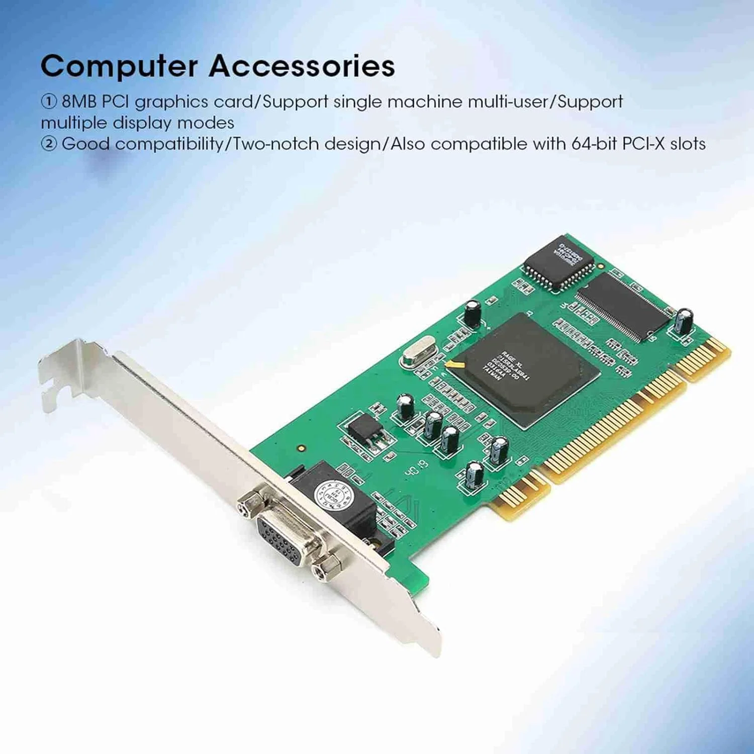 کارت گرافیک دسکتاپ 8 مگابایتی 32 بیتی، کارت گرافیک Rage XL PCI برای کامپیوترهای رومیزی، کارت گرافیک یونیورسال 64 بیتی PCI-X برای مادربردها کارت گرافیک دسکتاپ 8 مگابایتی 32 بیتی، کارت گرافیک Rage XL PCI برای کامپیوترهای رومیزی، کارت گرافیک یونیورسال 64 بیتی PCI-X برای مادربردها