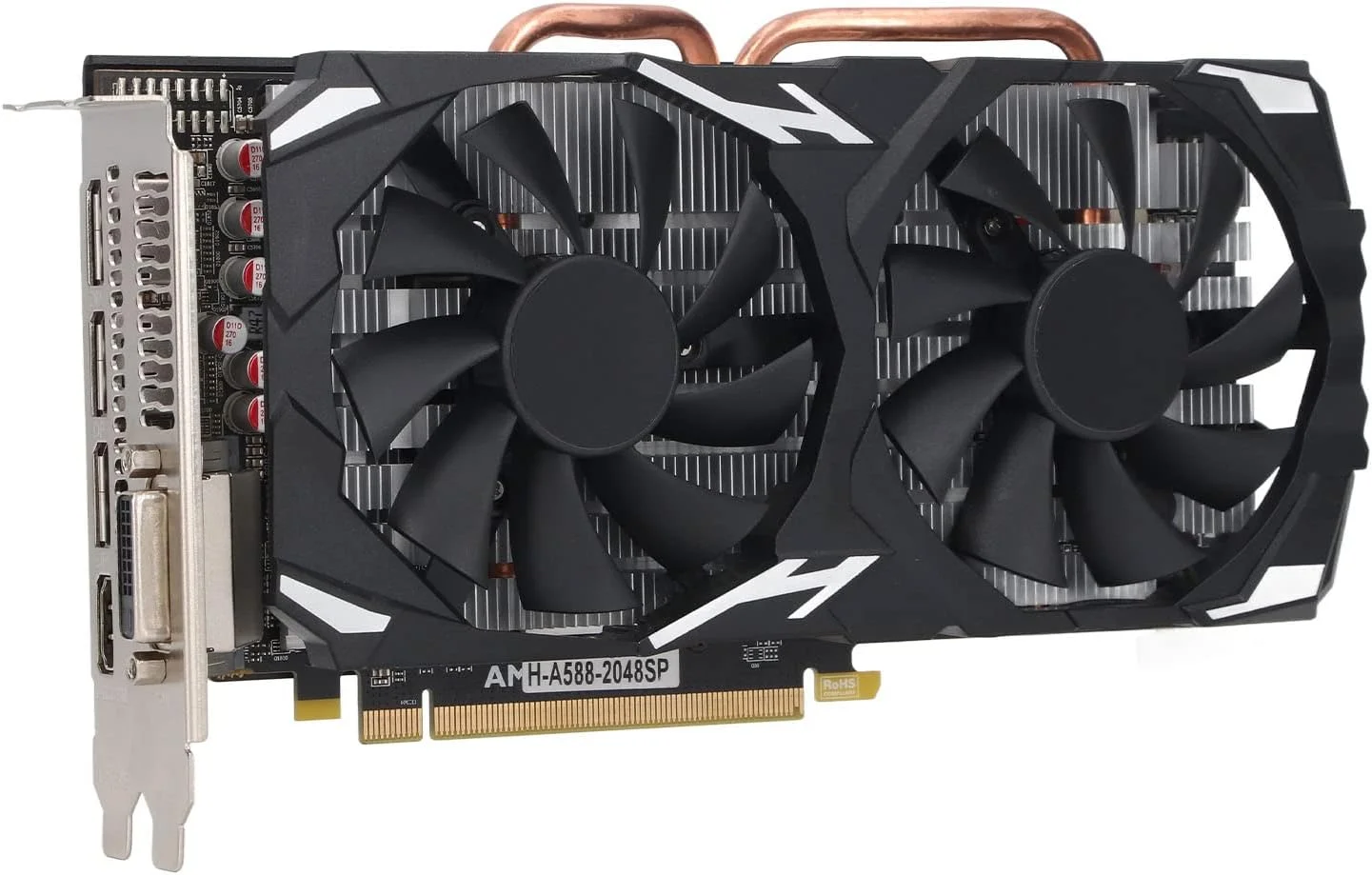 کارت گرافیک Goshyda 580 با 8 گیگابایت حافظه GDDR5 256 بیتی، کارت گرافیک PCI Express 3.0 DP X3 DVI با نویز کم برای کامپیوترهای رومیزی مخصوص بازی (8GB GDDR5 256BIT)