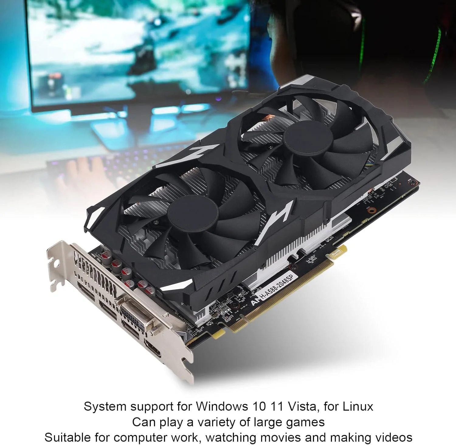 کارت گرافیک Goshyda 580 با 8 گیگابایت حافظه GDDR5 256 بیتی، کارت گرافیک PCI Express 3.0 DP X3 DVI با نویز کم برای کامپیوترهای رومیزی مخصوص بازی (8GB GDDR5 256BIT) کارت گرافیک Goshyda 580 با 8 گیگابایت حافظه GDDR5 256 بیتی، کارت گرافیک PCI Express 3.0 DP X3 DVI با نویز کم برای کامپیوترهای رومیزی مخصوص بازی (8GB GDDR5 256BIT)