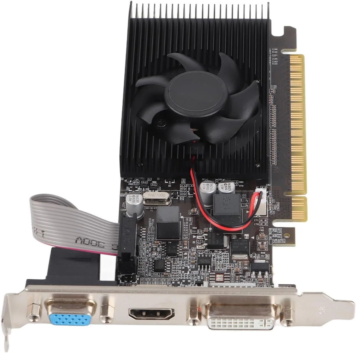 کارت گرافیک GT610 1GB DDR3، PCI Express 2.0 x16، خروجی چند رسانه ای DVI VGA HD، کارت گرافیک 64 بیتی بازی با فن خنک کننده بی صدا کارت گرافیک GT610 1GB DDR3، PCI Express 2.0 x16، خروجی چند رسانه ای DVI VGA HD، کارت گرافیک 64 بیتی بازی با فن خنک کننده بی صدا