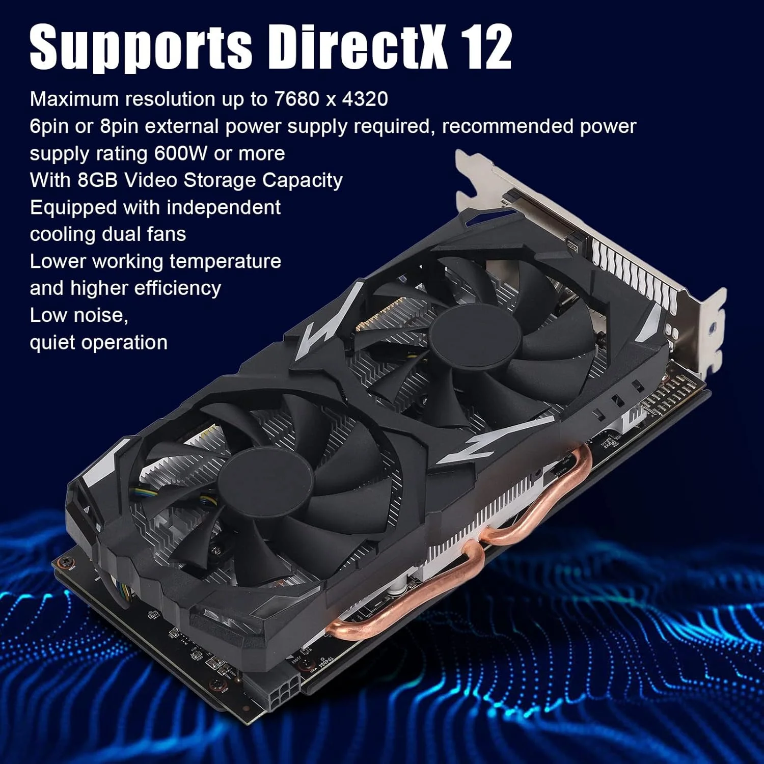 کارت گرافیک Goshyda 580 با 8 گیگابایت حافظه GDDR5 256 بیتی، کارت گرافیک PCI Express 3.0 DP X3 DVI با نویز کم برای کامپیوترهای رومیزی مخصوص بازی (8GB GDDR5 256BIT) کارت گرافیک Goshyda 580 با 8 گیگابایت حافظه GDDR5 256 بیتی، کارت گرافیک PCI Express 3.0 DP X3 DVI با نویز کم برای کامپیوترهای رومیزی مخصوص بازی (8GB GDDR5 256BIT)