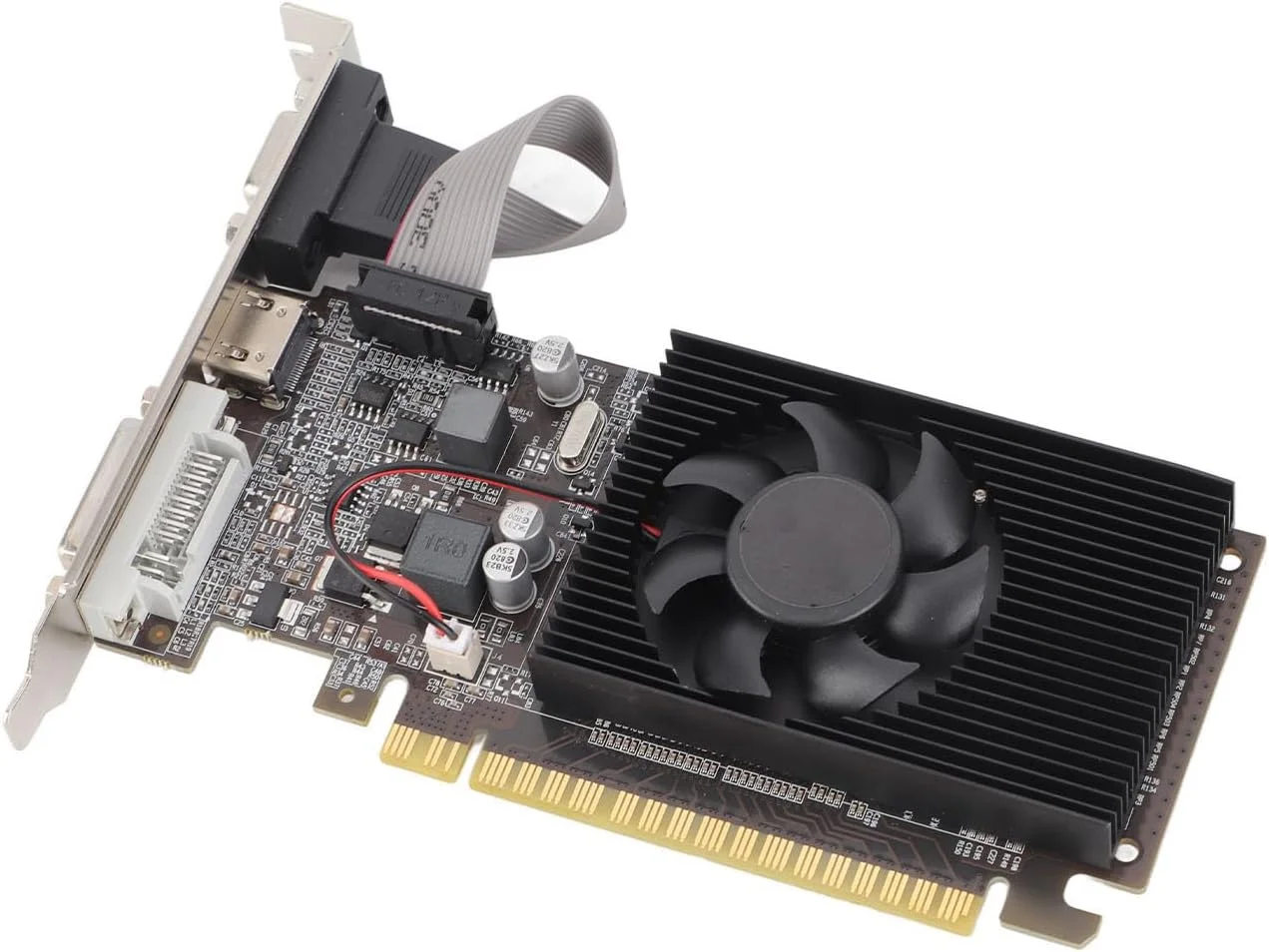 کارت گرافیک GT610 1GB DDR3، PCI Express 2.0 x16، خروجی چند رسانه ای DVI VGA HD، کارت گرافیک 64 بیتی بازی با فن خنک کننده بی صدا کارت گرافیک GT610 1GB DDR3، PCI Express 2.0 x16، خروجی چند رسانه ای DVI VGA HD، کارت گرافیک 64 بیتی بازی با فن خنک کننده بی صدا