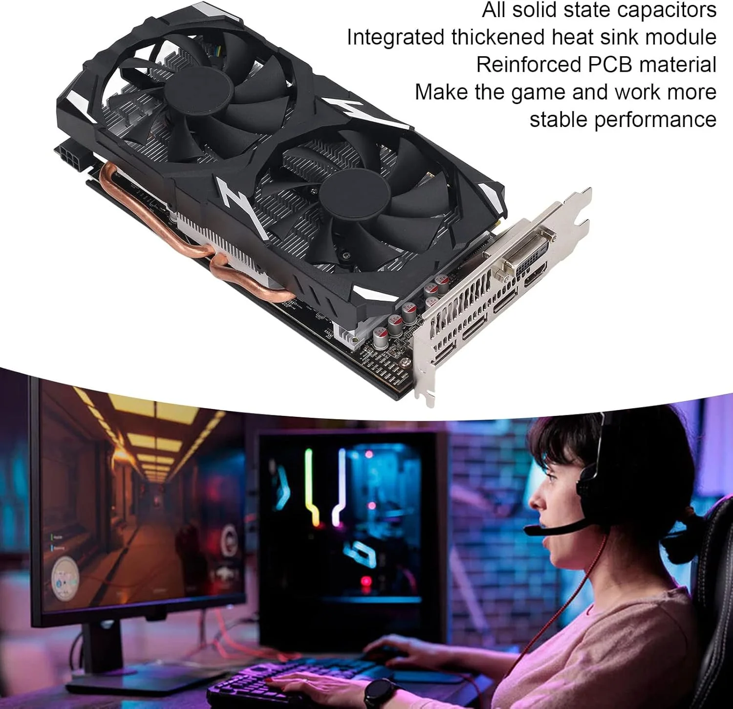 کارت گرافیک Goshyda 580 با 8 گیگابایت حافظه GDDR5 256 بیتی، کارت گرافیک PCI Express 3.0 DP X3 DVI با نویز کم برای کامپیوترهای رومیزی مخصوص بازی (8GB GDDR5 256BIT) کارت گرافیک Goshyda 580 با 8 گیگابایت حافظه GDDR5 256 بیتی، کارت گرافیک PCI Express 3.0 DP X3 DVI با نویز کم برای کامپیوترهای رومیزی مخصوص بازی (8GB GDDR5 256BIT)