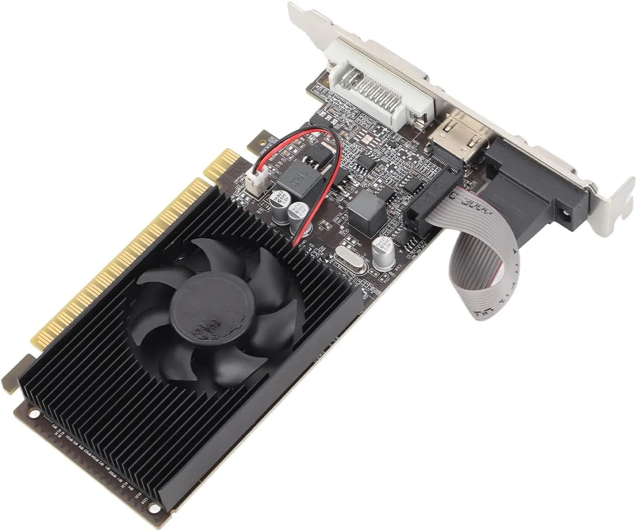 کارت گرافیک GT610 1GB DDR3، PCI Express 2.0 x16، خروجی چند رسانه ای DVI VGA HD، کارت گرافیک 64 بیتی بازی با فن خنک کننده بی صدا کارت گرافیک GT610 1GB DDR3، PCI Express 2.0 x16، خروجی چند رسانه ای DVI VGA HD، کارت گرافیک 64 بیتی بازی با فن خنک کننده بی صدا