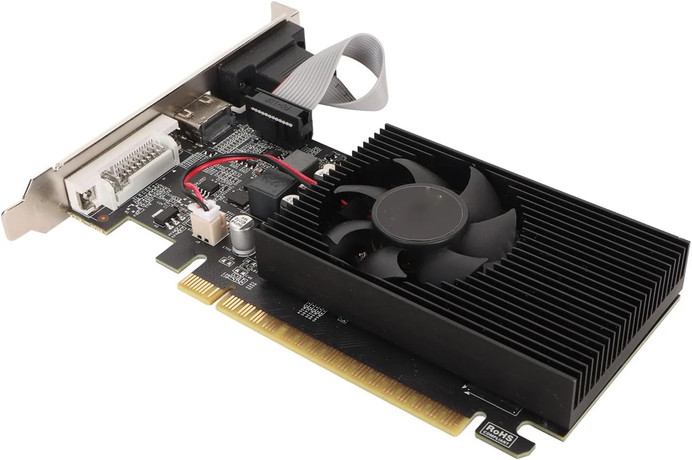 کارت گرافیک Jectse GT730، کارت گرافیک گیمینگ 4 گیگابایتی 128 بیتی DDR3B با فن خنک کننده، پشتیبانی از PCI Express 2.0 با سرعت بالا، کارت گرافیک ویدیویی DVI VGA HDMI