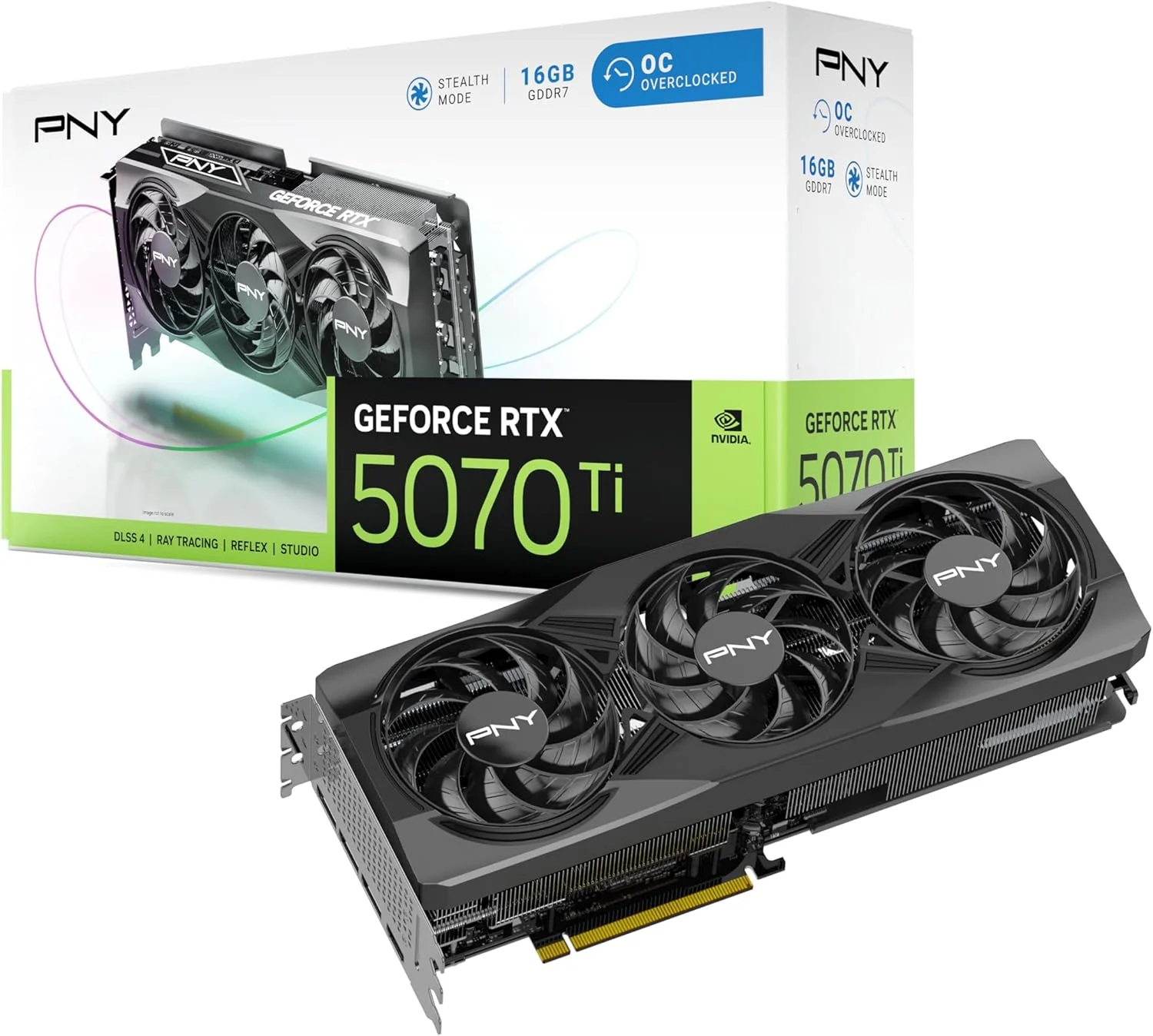 کارت گرافیک PNY GeForce RTX™ 5070Ti 16GB OC با سه فن و DLSS 4
