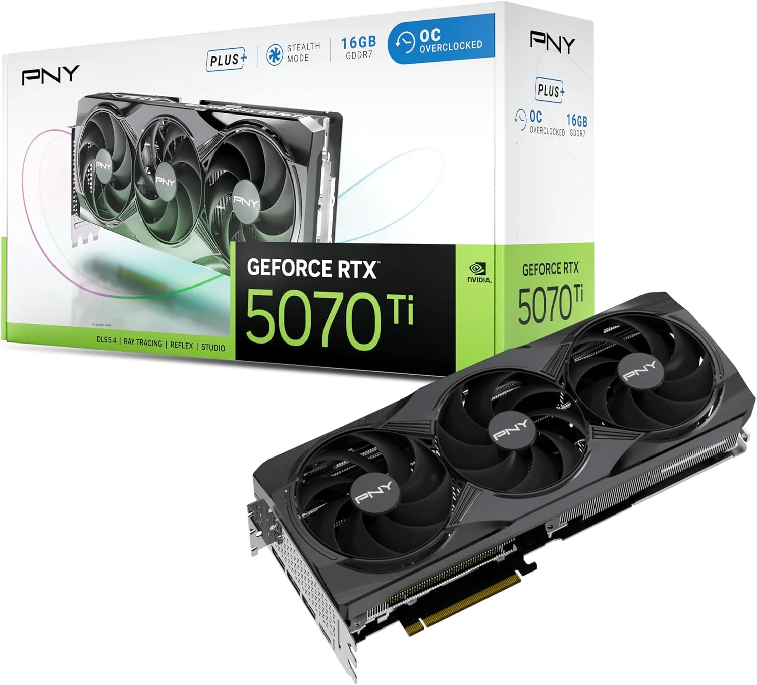 کارت گرافیک PNY GEFORCE RTX™ 5070 Ti 16GB اورکلاک شده سه فن پلاس DLSS 4