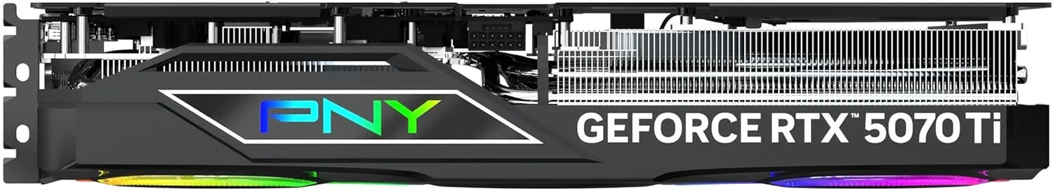 کارت گرافیک PNY GEFORCE RTX™ 5070 Ti 16GB ARGB اورکلاک شده با سه فن پلاس DLSS 4 کارت گرافیک PNY GEFORCE RTX™ 5070 Ti 16GB ARGB اورکلاک شده با سه فن پلاس DLSS 4