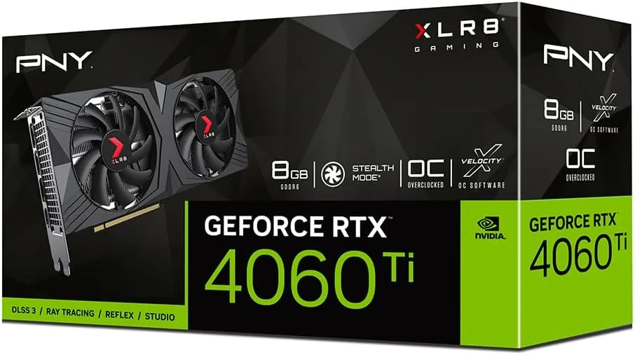 کارت گرافیک PNY GEFORCE RTX™ 4060 Ti 8GB XLR8 Gaming VERTO Triple Fan Edition DLSS 3 کارت گرافیک PNY GEFORCE RTX™ 4060 Ti 8GB XLR8 Gaming VERTO Triple Fan Edition DLSS 3