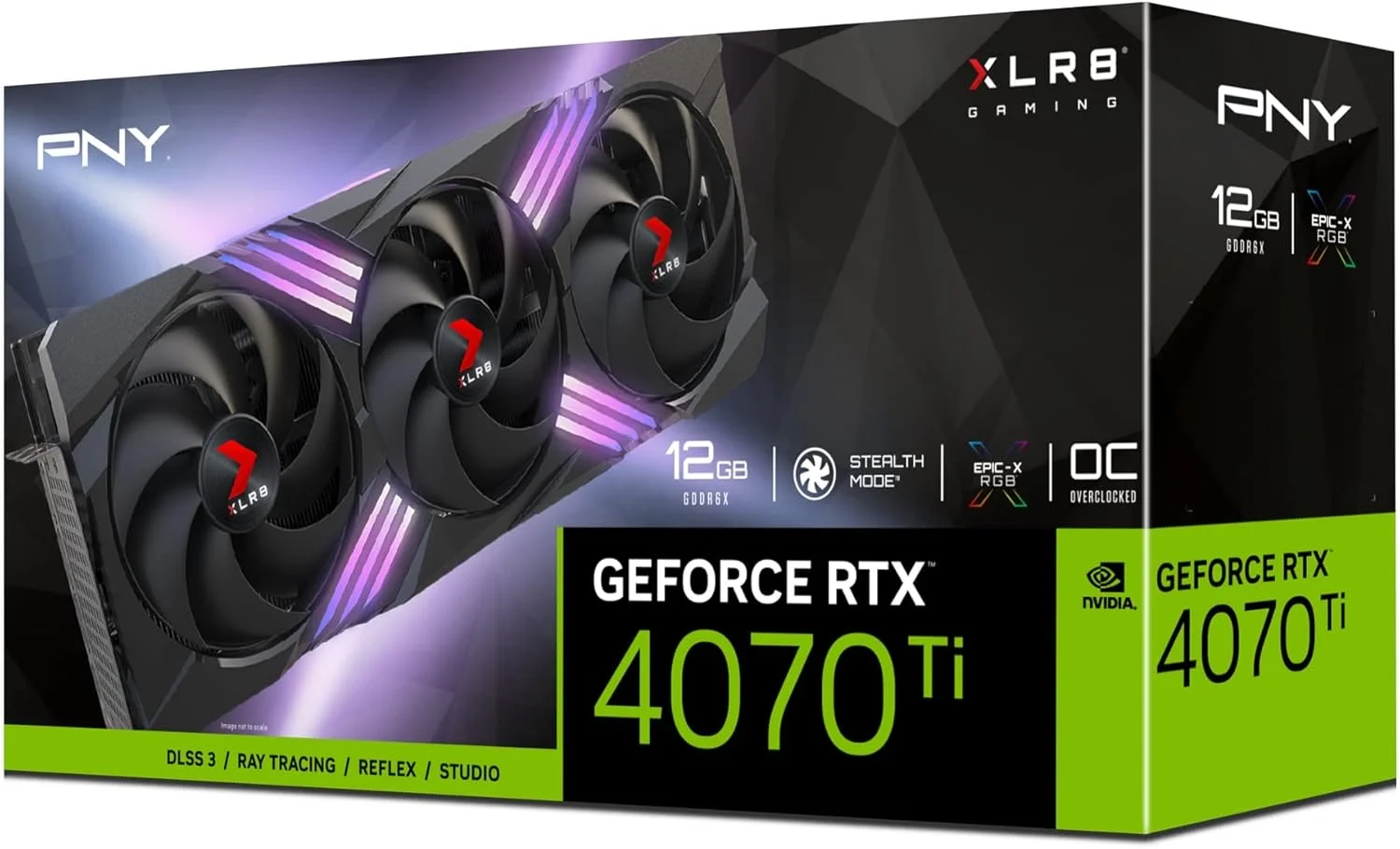 کارت گرافیک PNY GeForce RTX 4070 Ti 12GB XLR8 Gaming Verto Epic-X RGB اورکلاک شده با سه فن و DLSS 3 کارت گرافیک PNY GeForce RTX 4070 Ti 12GB XLR8 Gaming Verto Epic-X RGB اورکلاک شده با سه فن و DLSS 3