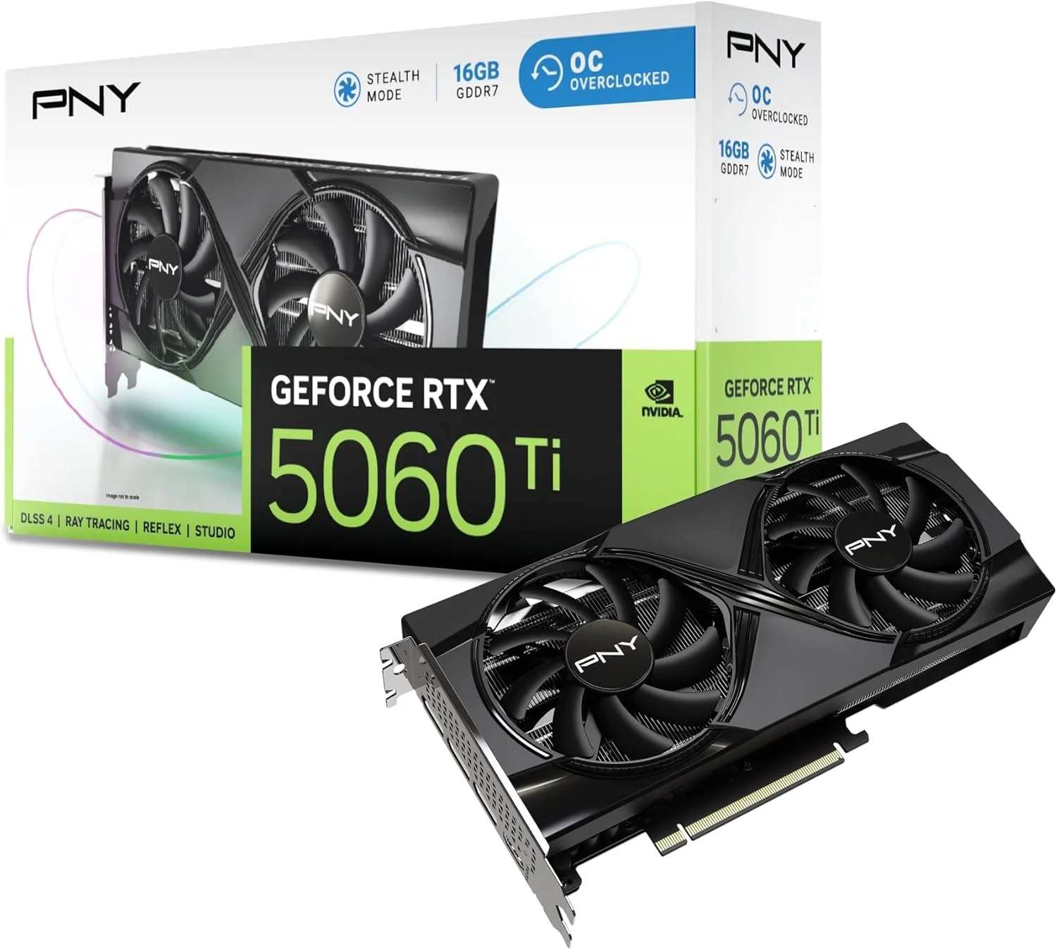 کارت گرافیک PNY GeForce RTX™ 5060 Ti 16GB اورکلاک با دو فن DLSS 4