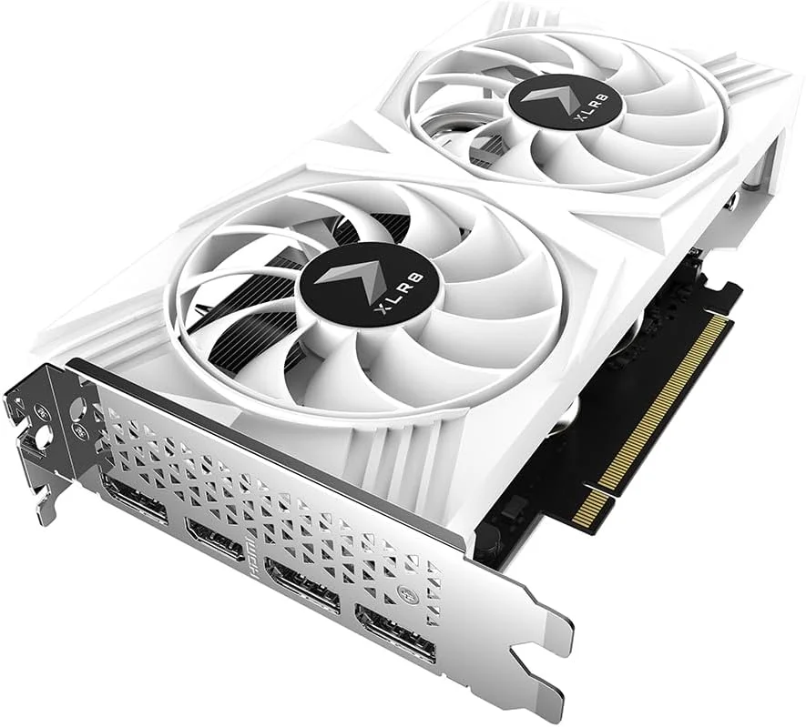 کارت گرافیک PNY GeForce RTX™ 4060 8GB XLR8 Gaming VERTO Dual Fan OC White Edition DLSS 3