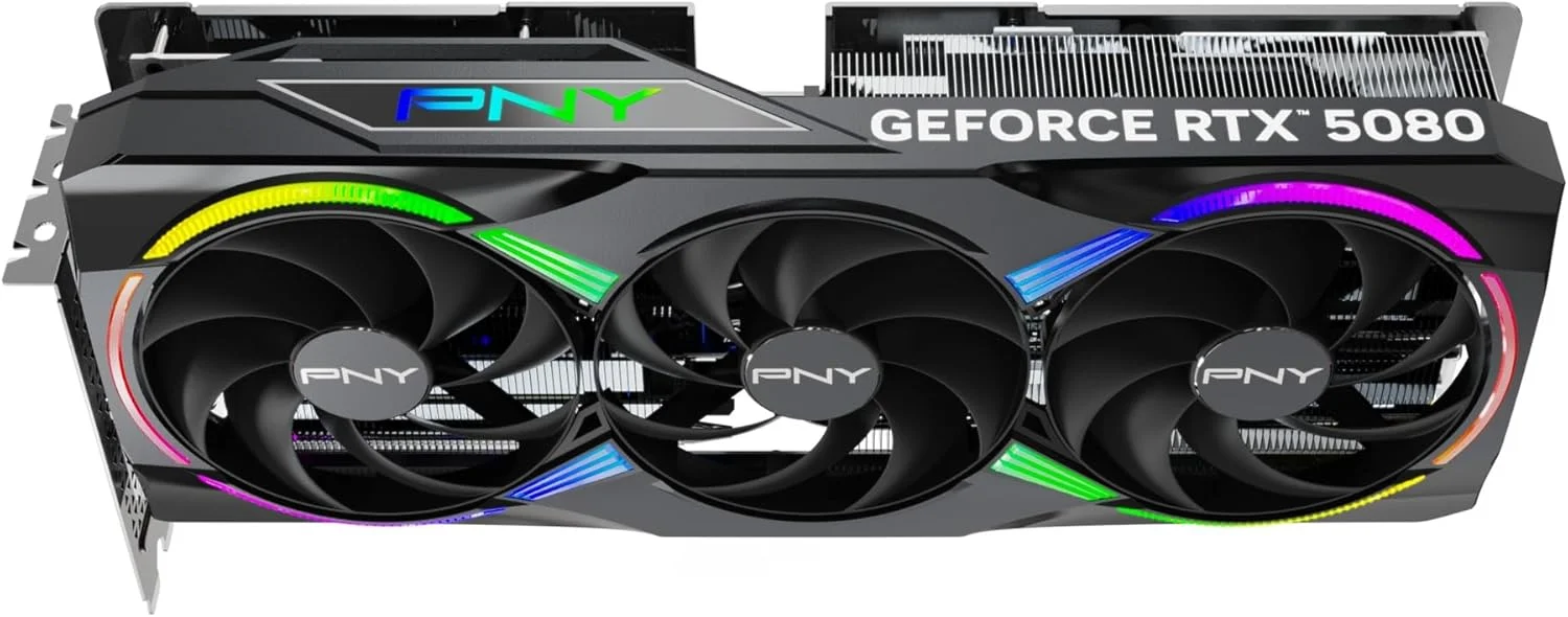 کارت گرافیک PNY GeForce RTX™ 5080 16GB ARGB OC با سه فن و DLSS 4 کارت گرافیک PNY GeForce RTX™ 5080 16GB ARGB OC با سه فن و DLSS 4