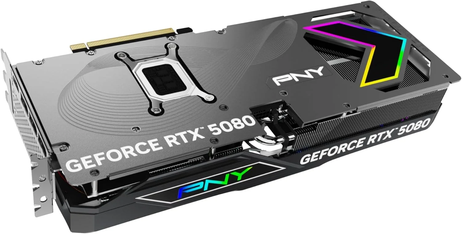کارت گرافیک PNY GeForce RTX™ 5080 16GB ARGB OC با سه فن و DLSS 4 کارت گرافیک PNY GeForce RTX™ 5080 16GB ARGB OC با سه فن و DLSS 4