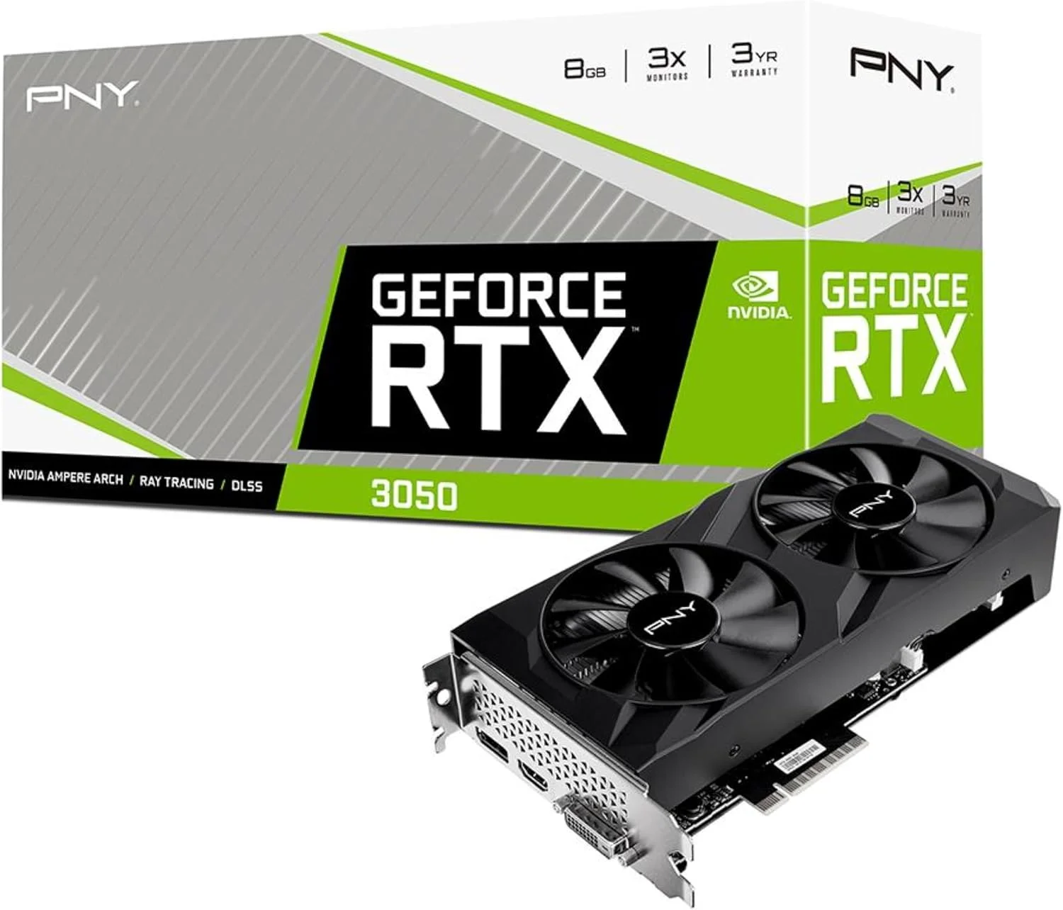 کارت گرافیک PNY GeForce RTX™ 3050 8GB Verto Dual Fan